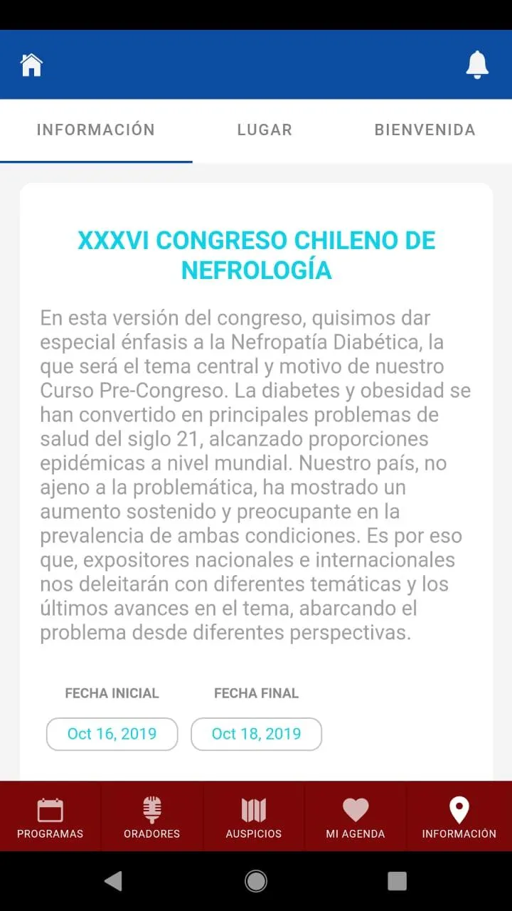 SOCIEDAD CHILENA DE NEFROLOGÍA | Indus Appstore | Screenshot