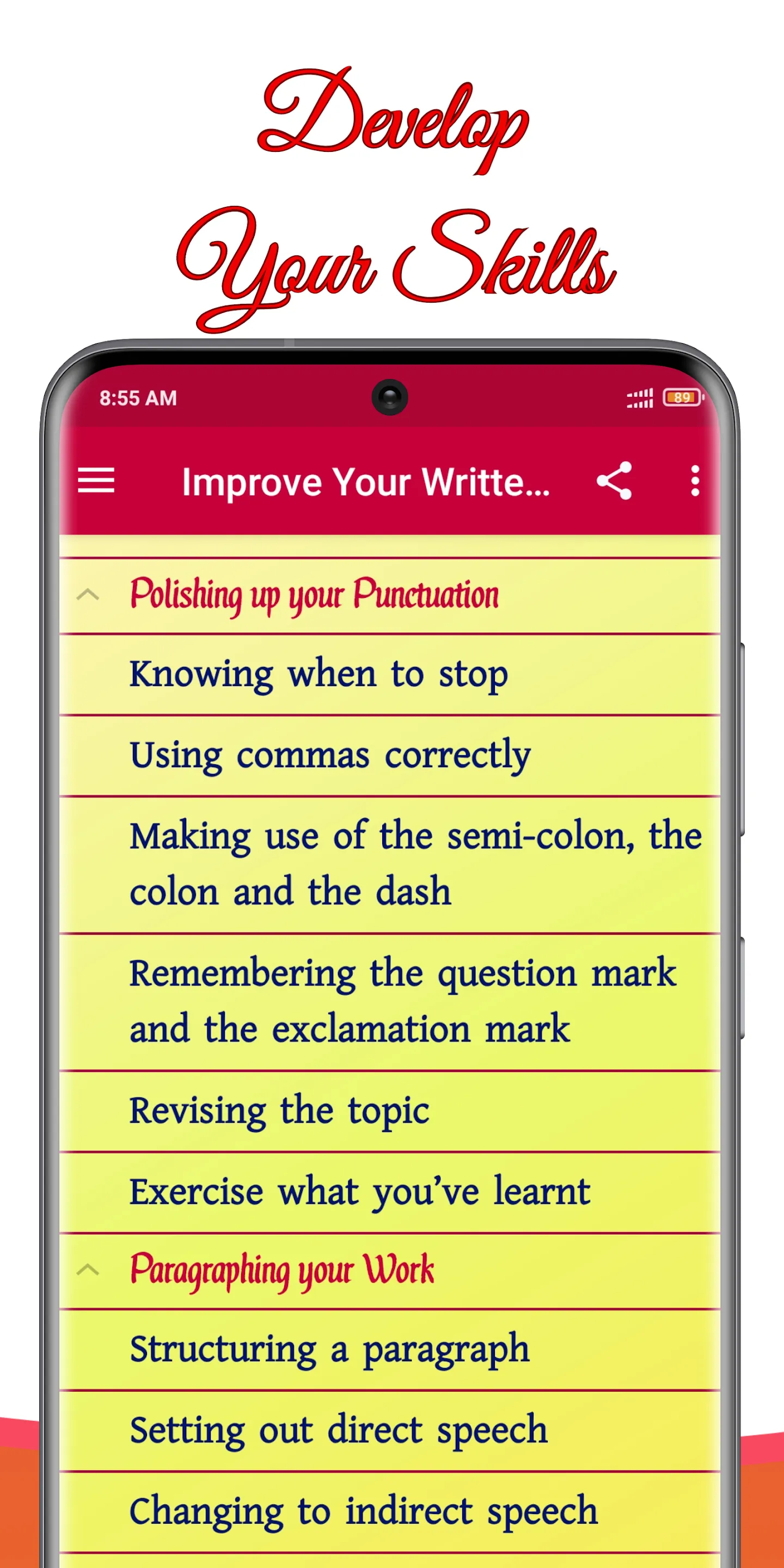 Improve English Writing Skills | Indus Appstore | Screenshot