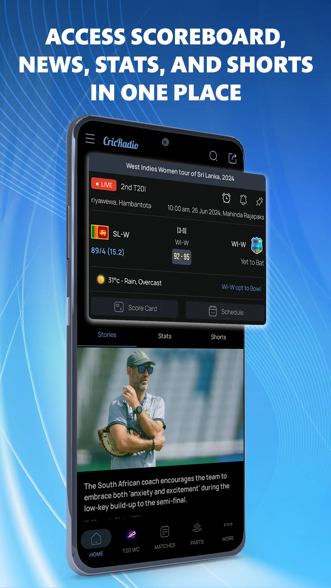 CricRadio - Live Cricket Score | Indus Appstore | Screenshot