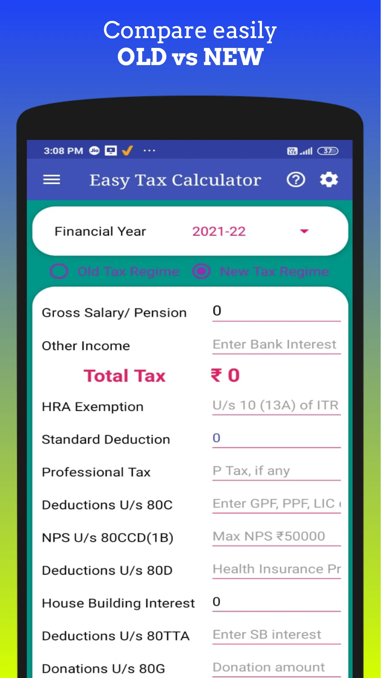 Income Tax Calculator | Indus Appstore | Screenshot