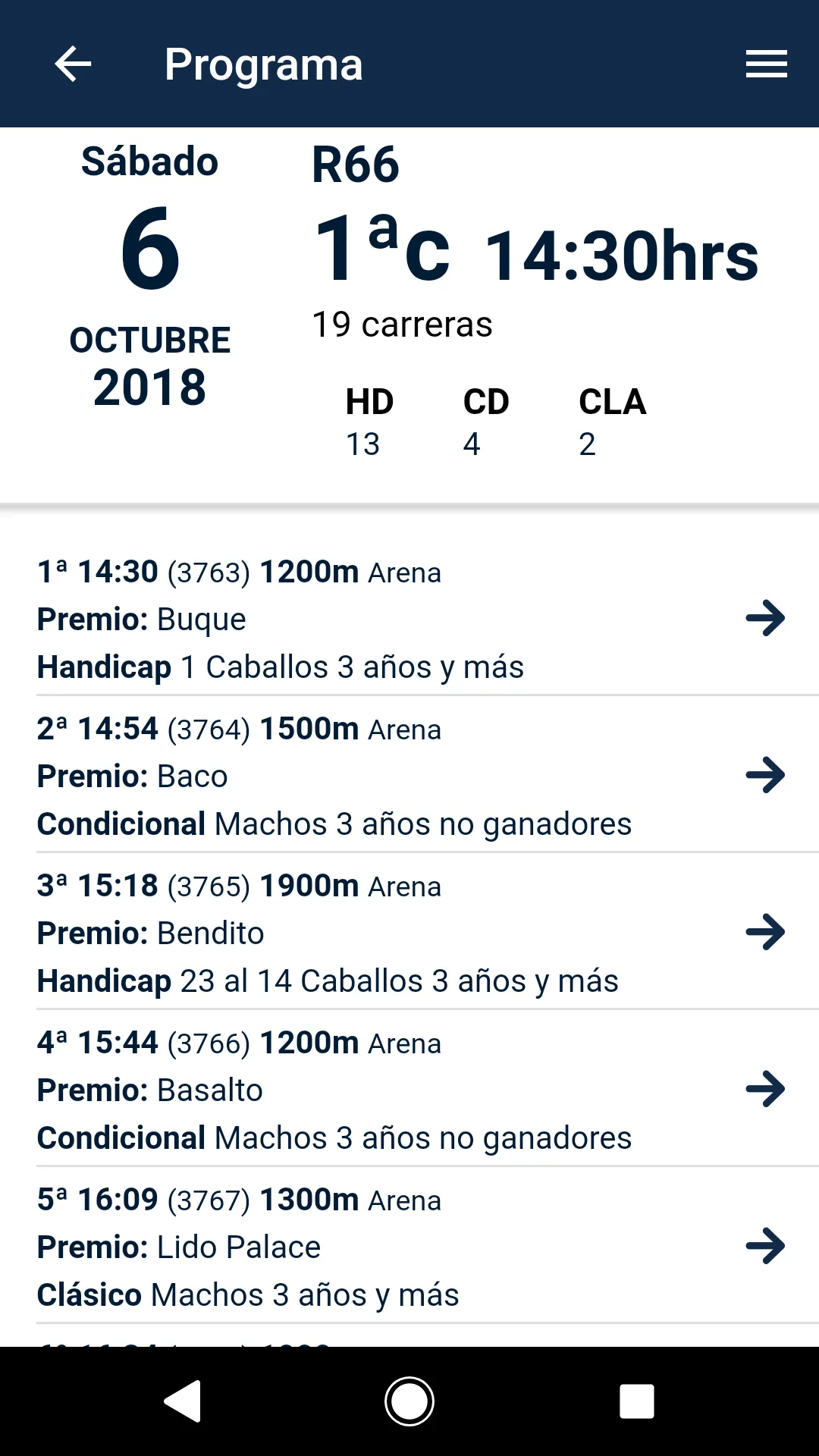 Hipódromo Chile | Indus Appstore | Screenshot