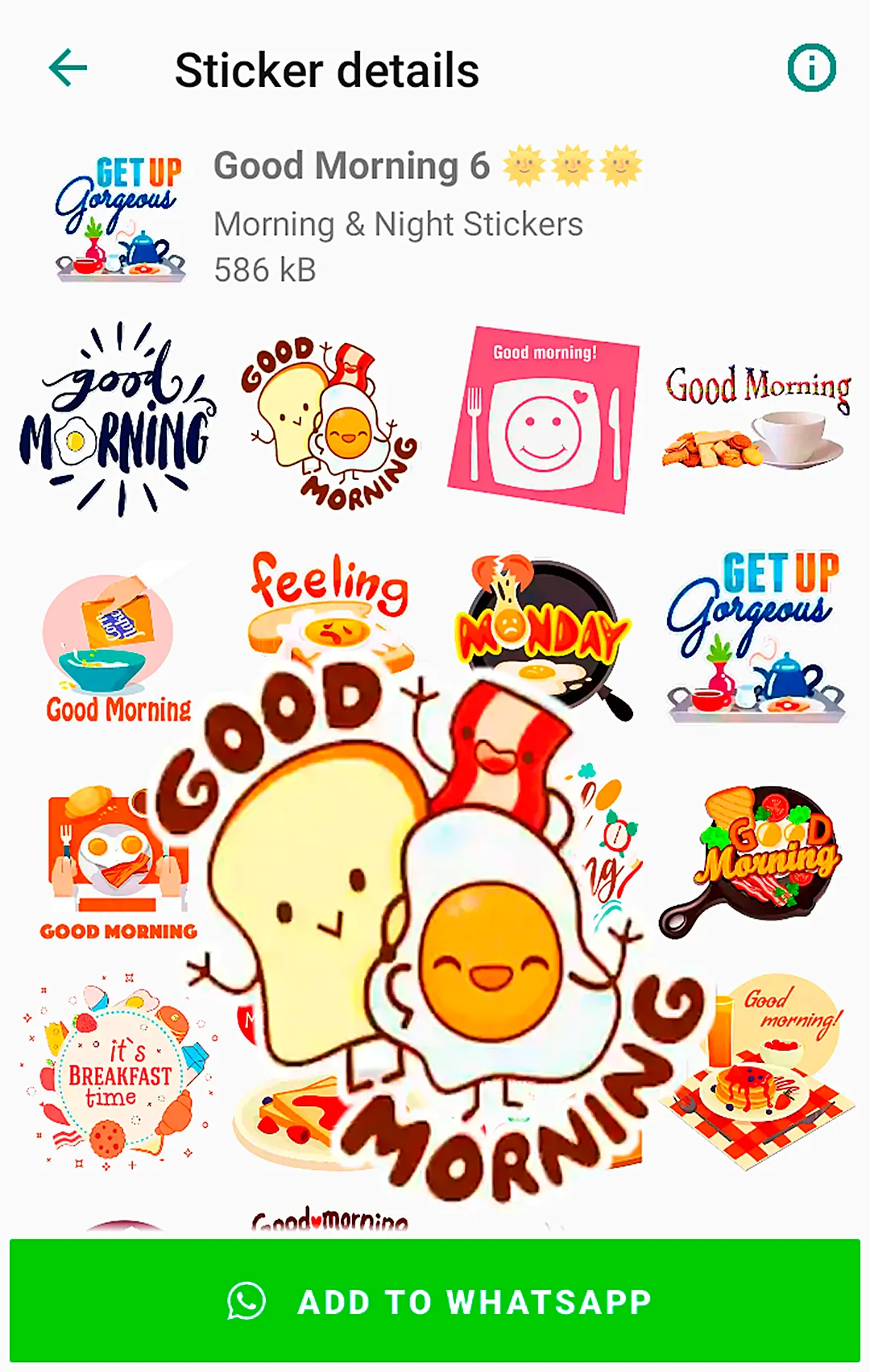 Good Morning Stickers | Indus Appstore | Screenshot