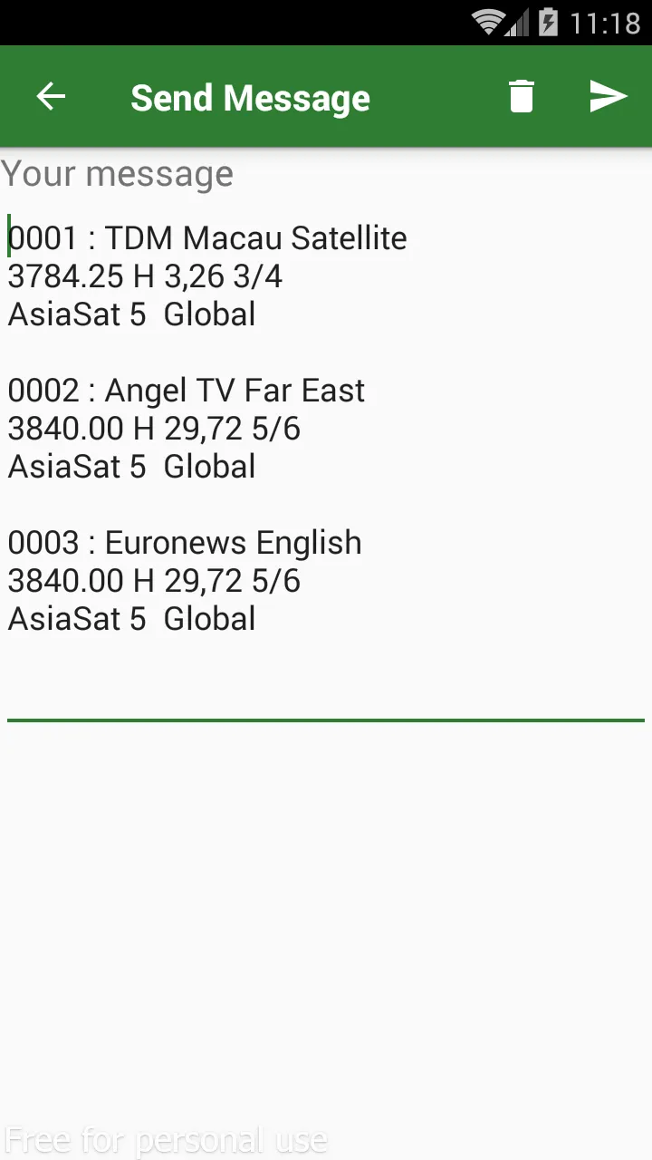 AsiaSat Frequency List | Indus Appstore | Screenshot