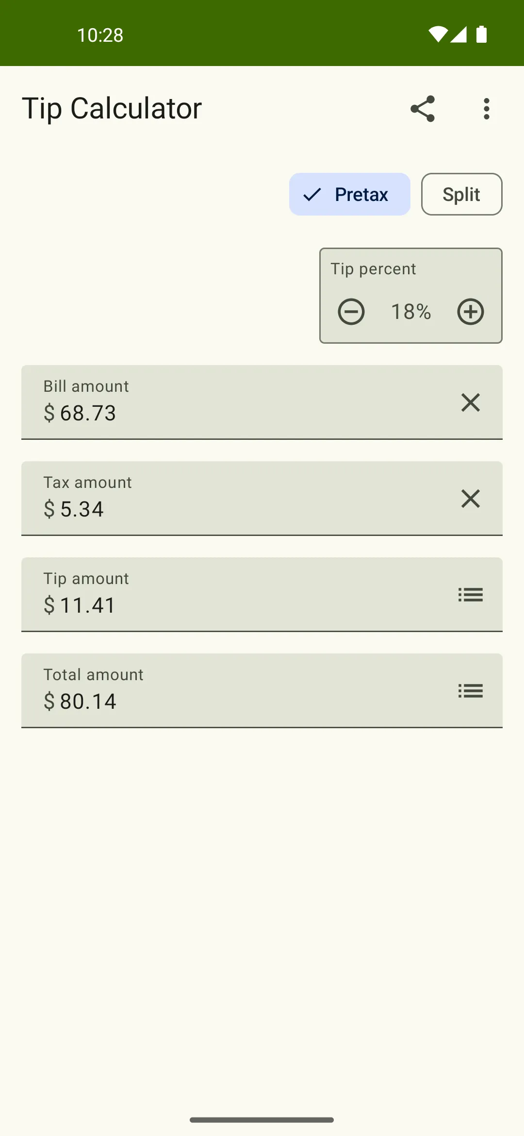 Tip Calculator | Indus Appstore | Screenshot