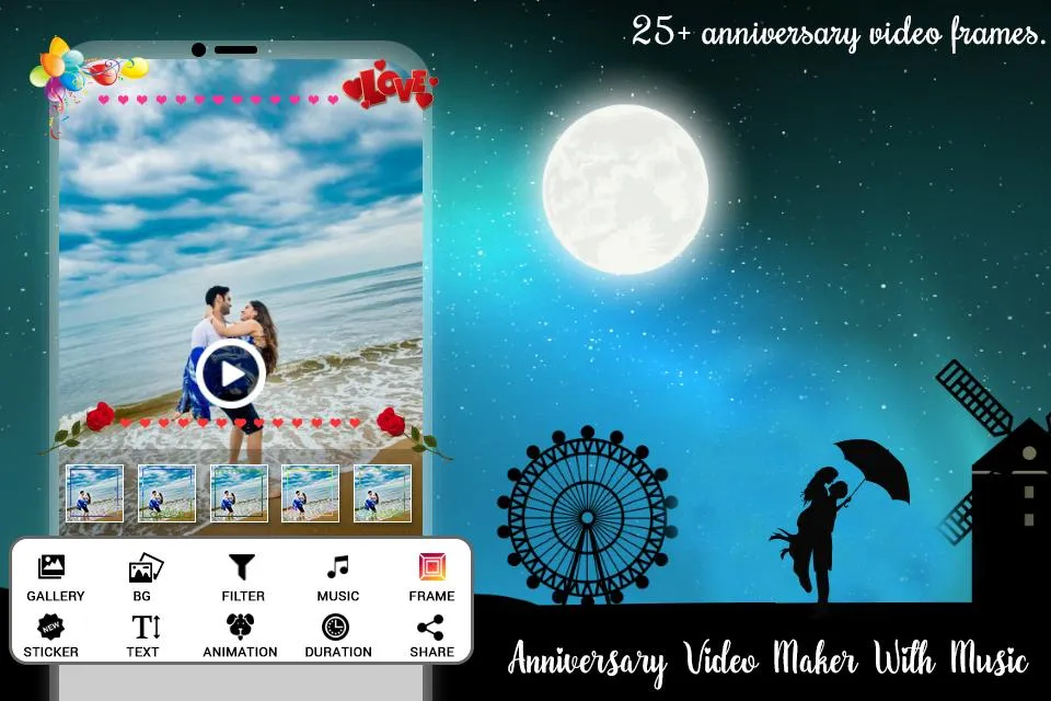 Anniversary Music Video Maker | Indus Appstore | Screenshot