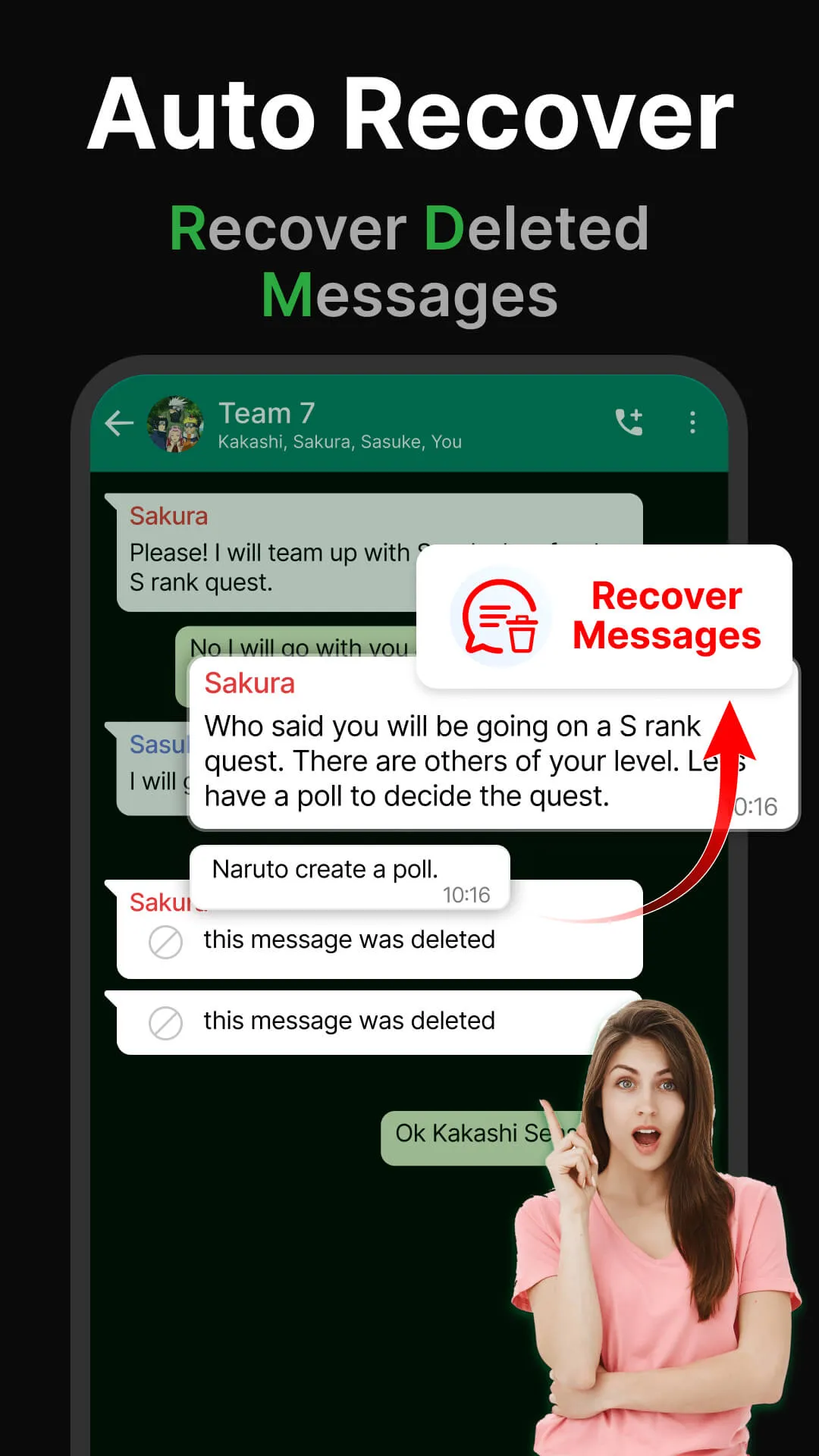 Recover Deleted Messages, WAMR | Indus Appstore | Screenshot