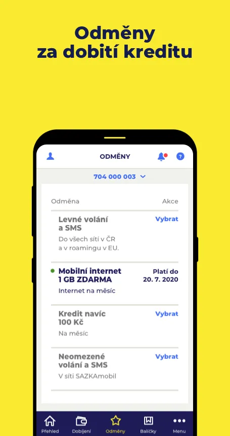 Mobilní operátor SAZKAmobil | Indus Appstore | Screenshot