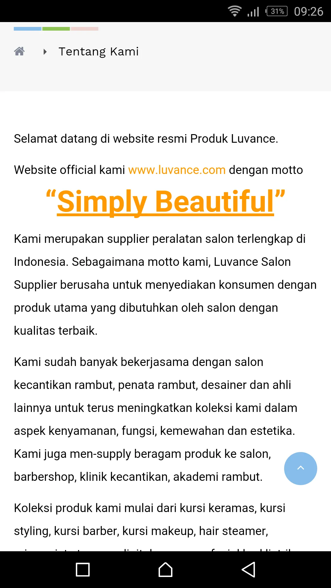 Luvance Salon Supplier | Indus Appstore | Screenshot