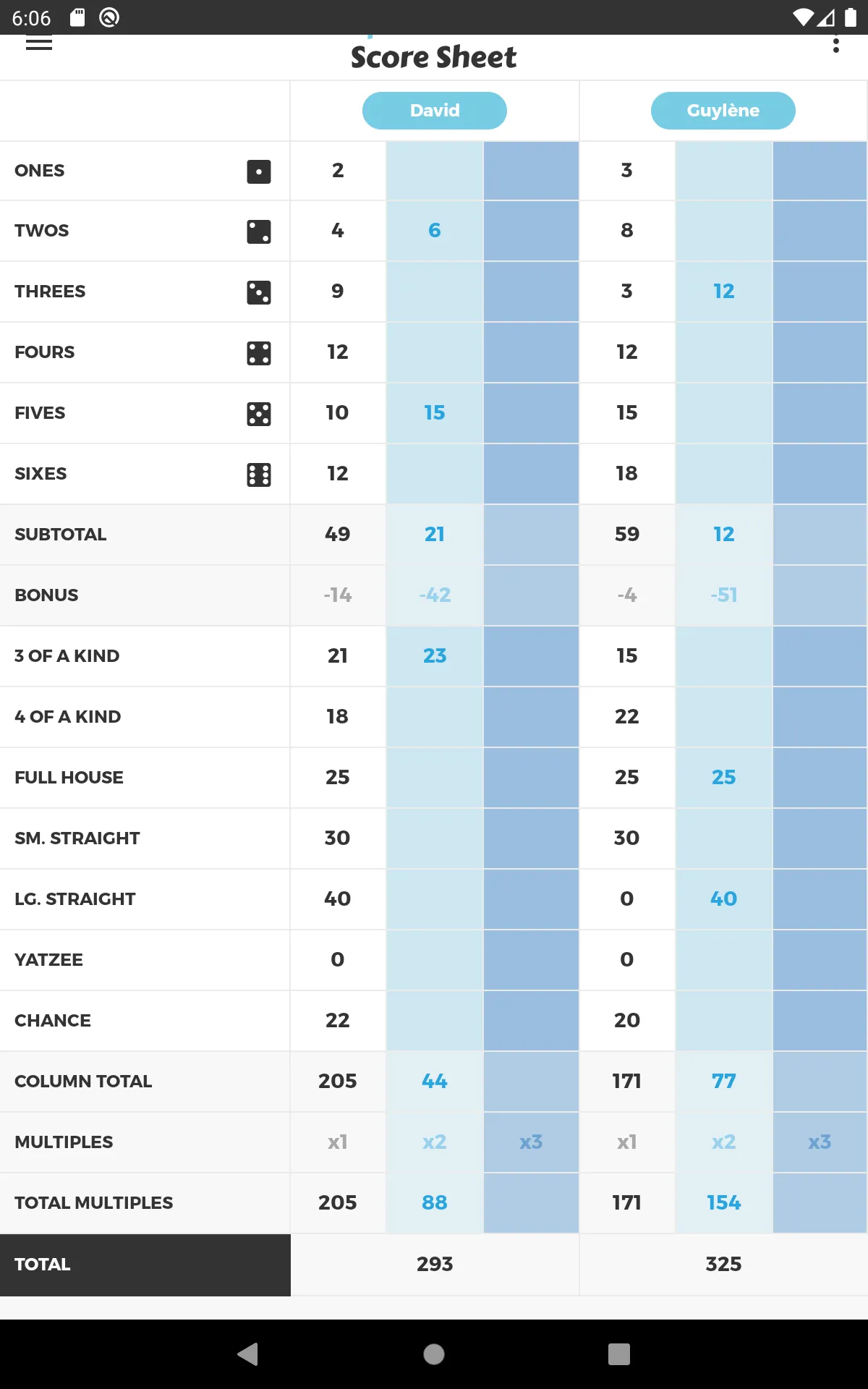 Triple 13 Rounds Score Sheet | Indus Appstore | Screenshot