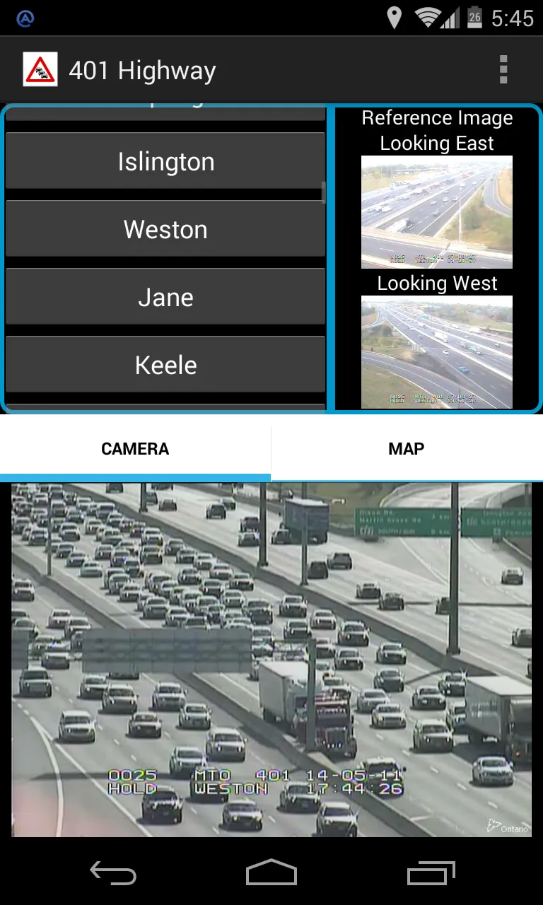 Toronto Traffic Cameras | Indus Appstore | Screenshot