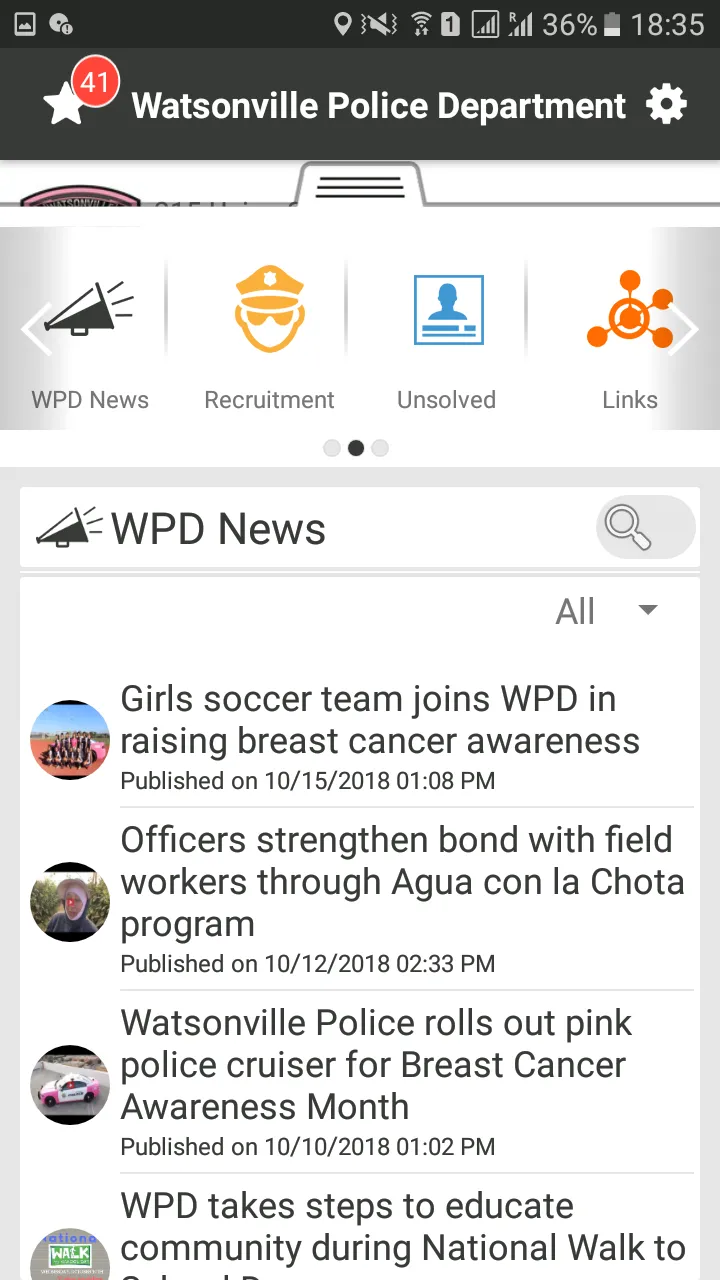 Watsonville Police Department | Indus Appstore | Screenshot