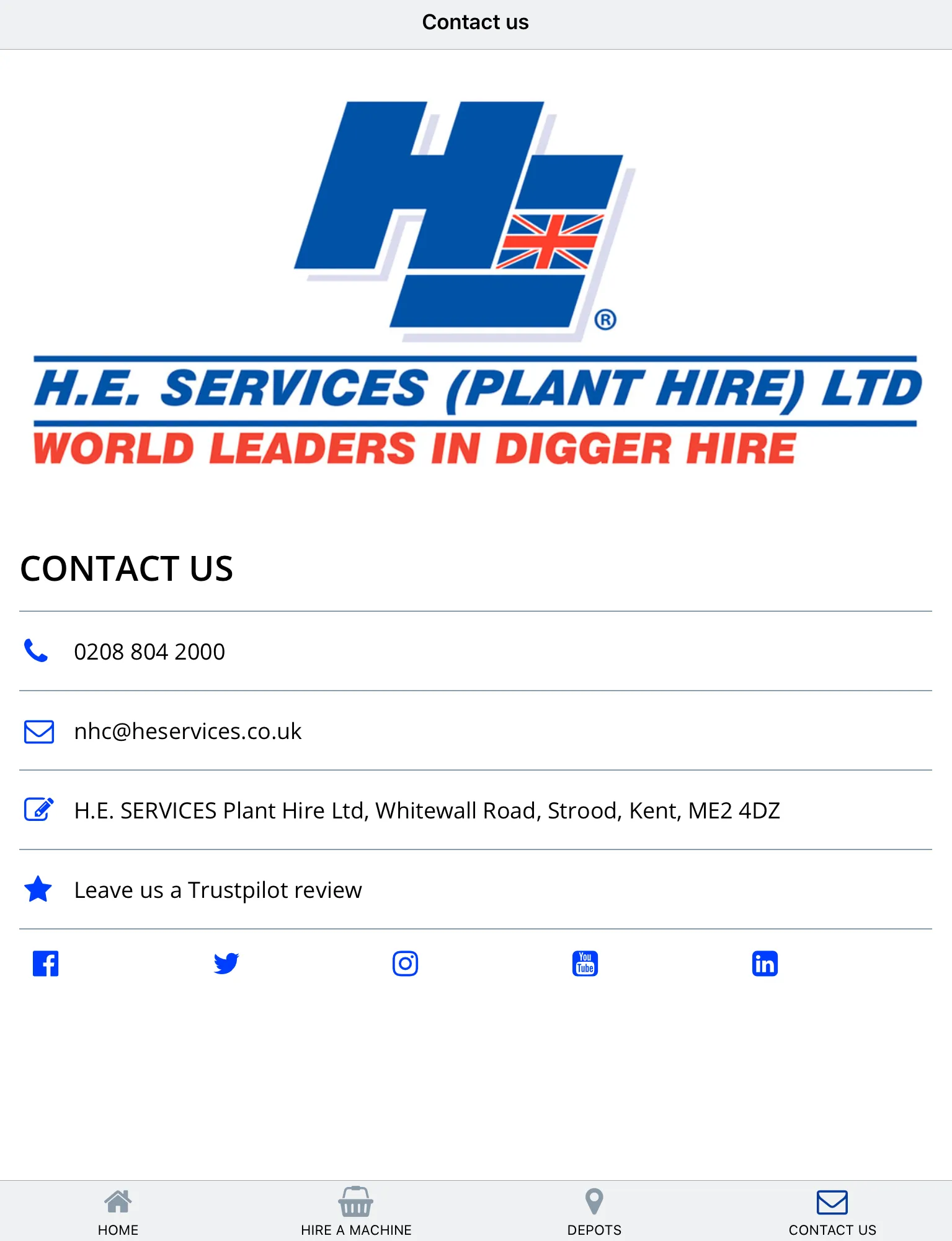 H. E. Services (Plant Hire) Lt | Indus Appstore | Screenshot