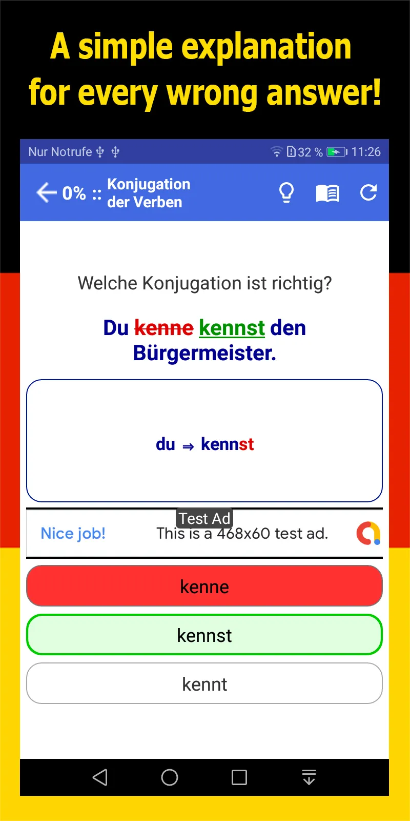 A1 German learning: exercises | Indus Appstore | Screenshot