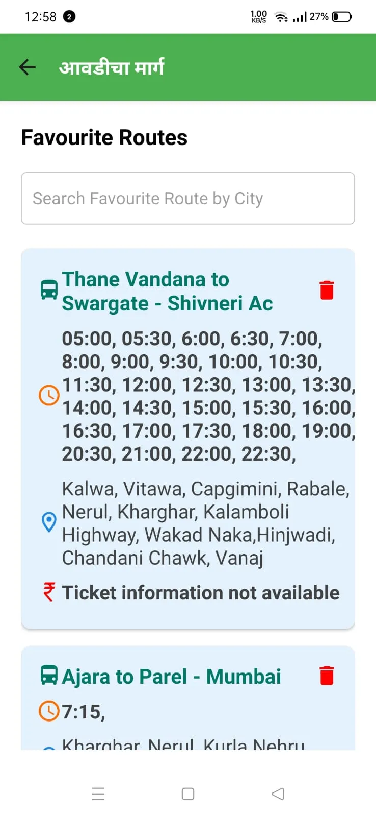 ST Bus Time Table Guide | Indus Appstore | Screenshot