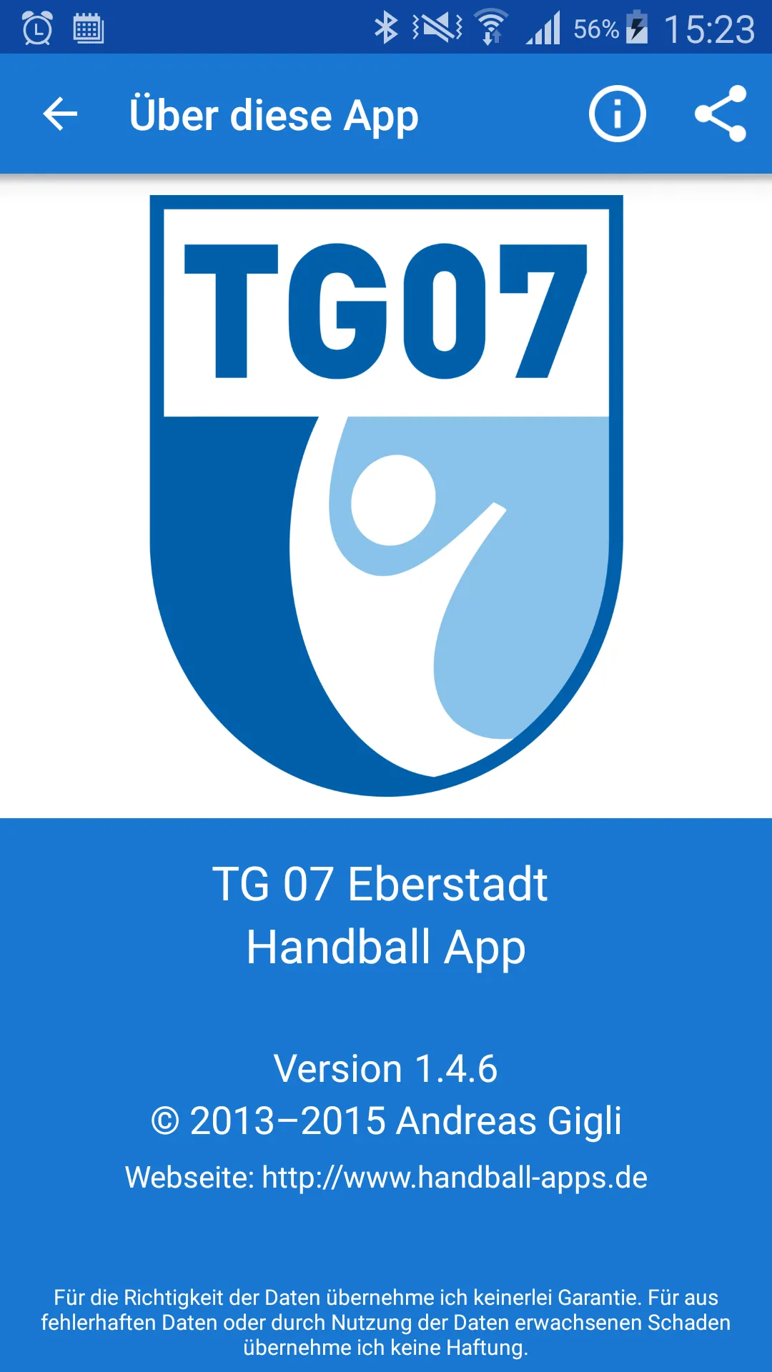 TG 07 Eberstadt Handball | Indus Appstore | Screenshot