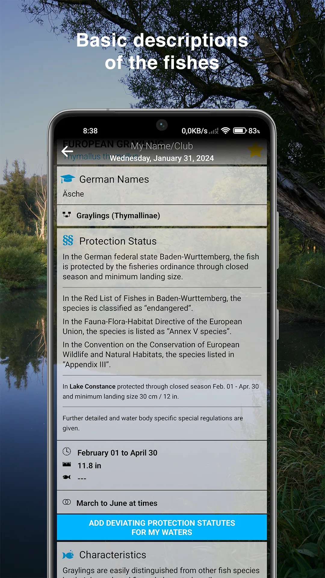 Fishguide Baden-Wurttemberg | Indus Appstore | Screenshot