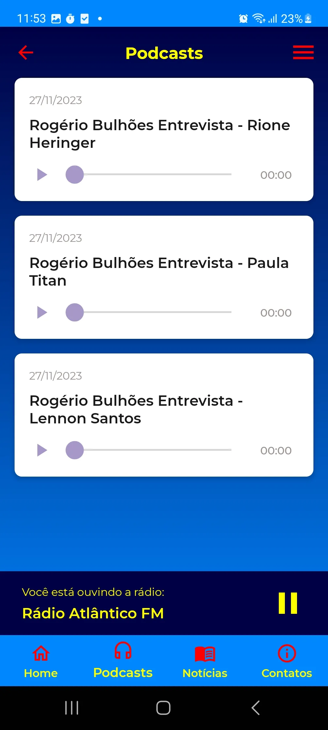 Atlântico FM | Indus Appstore | Screenshot