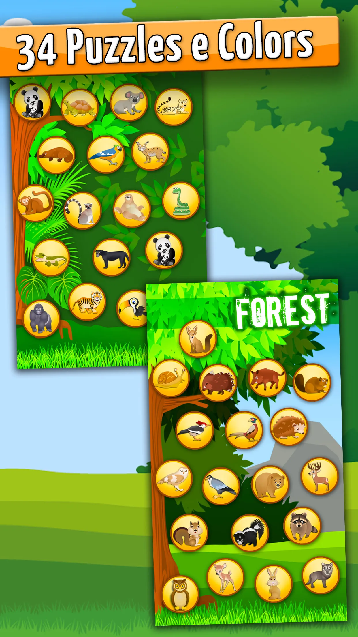 Forest - Kids Coloring Puzzles | Indus Appstore | Screenshot