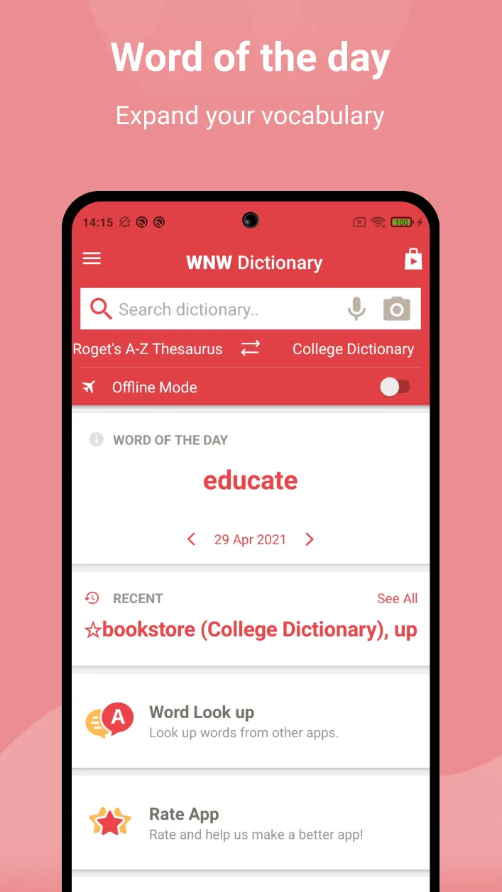 Webster's English & Thesaurus | Indus Appstore | Screenshot