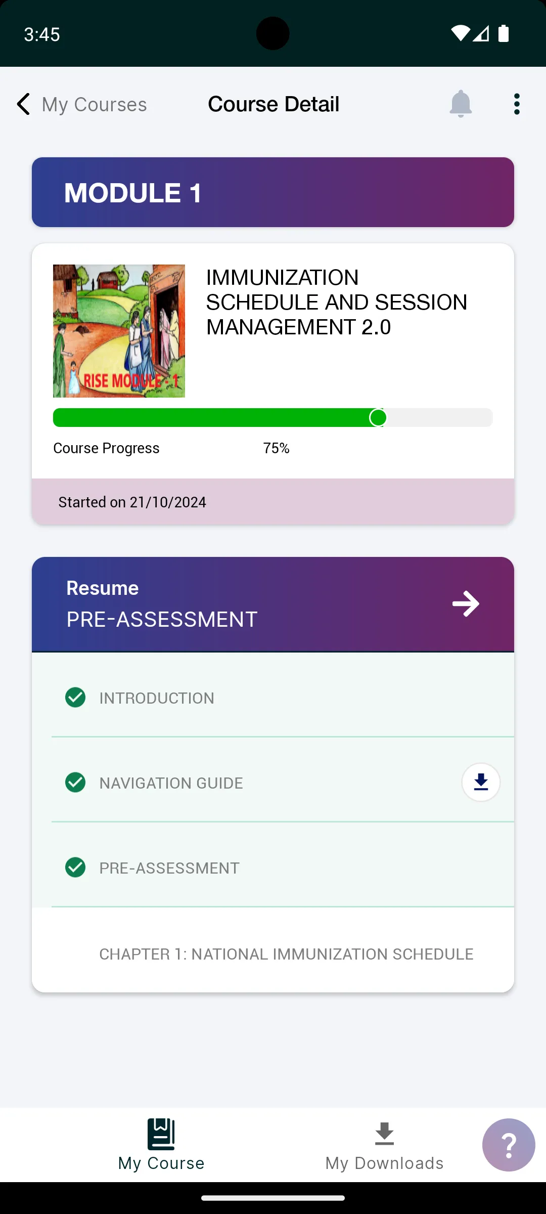 RISE-Immunization Training App | Indus Appstore | Screenshot