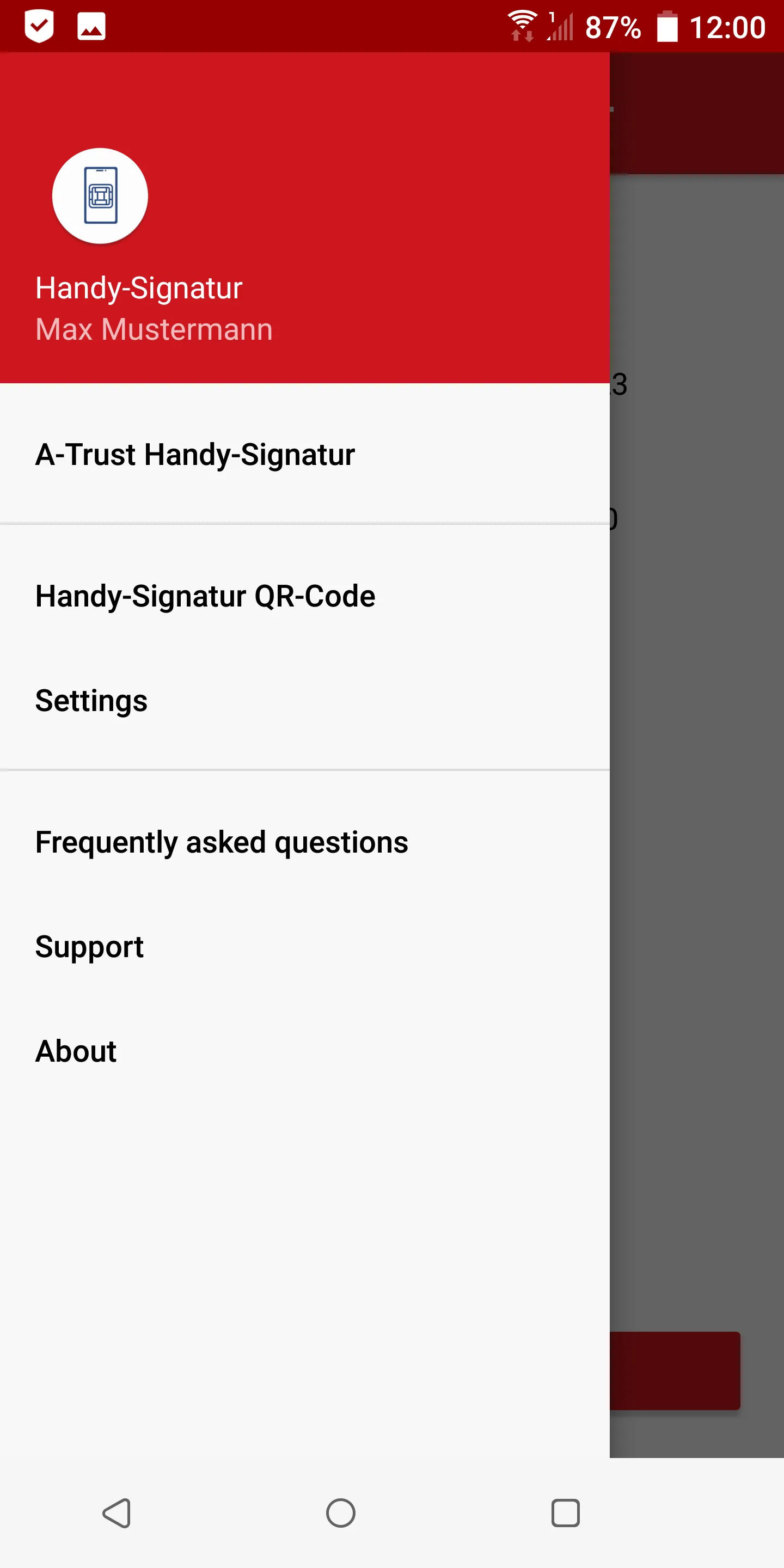 A-Trust Signatur | Indus Appstore | Screenshot