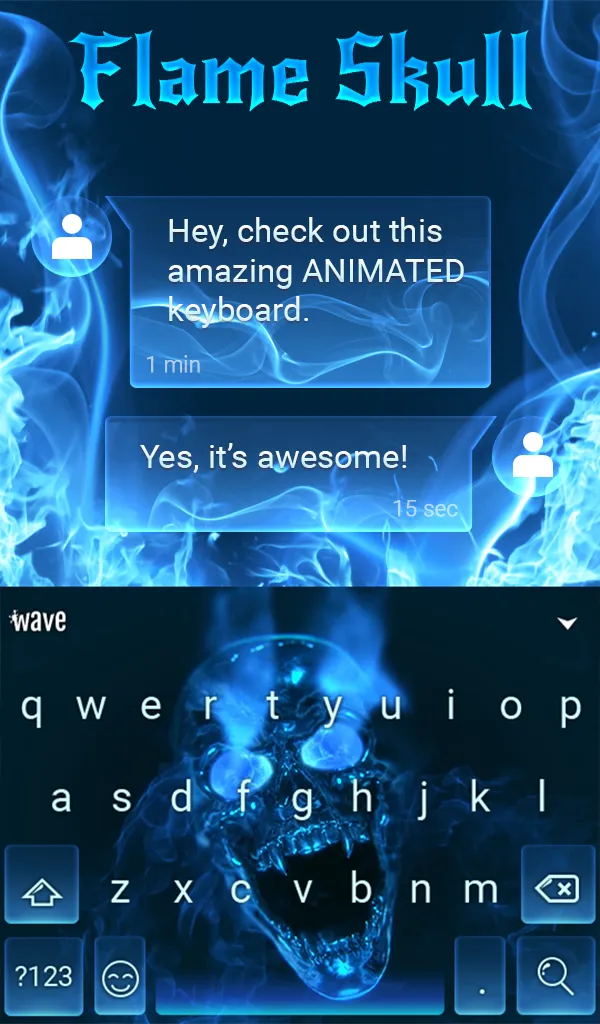 Flame Skull Keyboard Theme | Indus Appstore | Screenshot