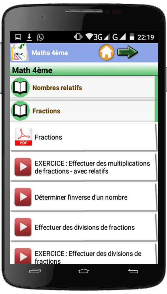 Maths 4ème | Indus Appstore | Screenshot