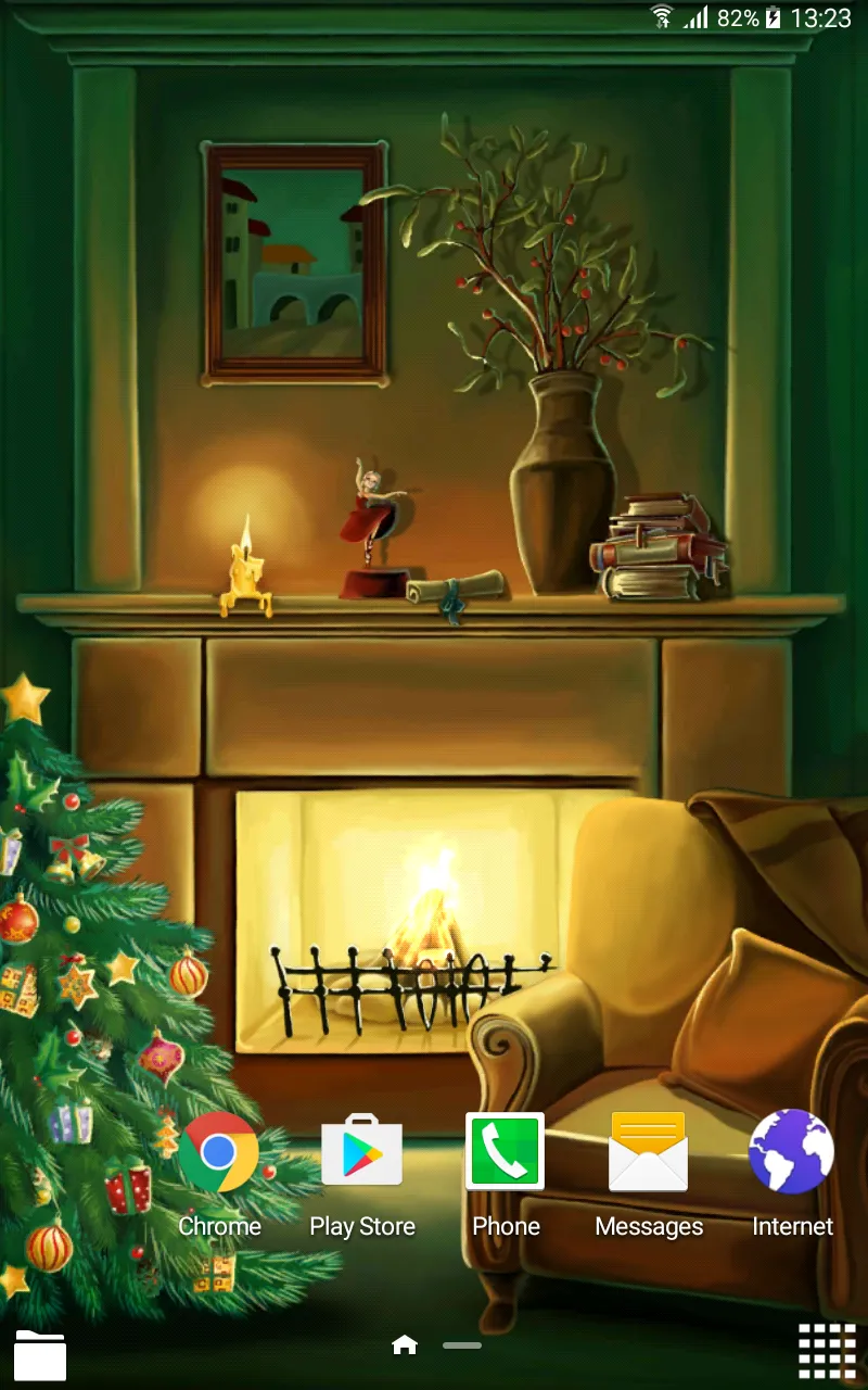 Christmas Fireplace Wallpaper | Indus Appstore | Screenshot