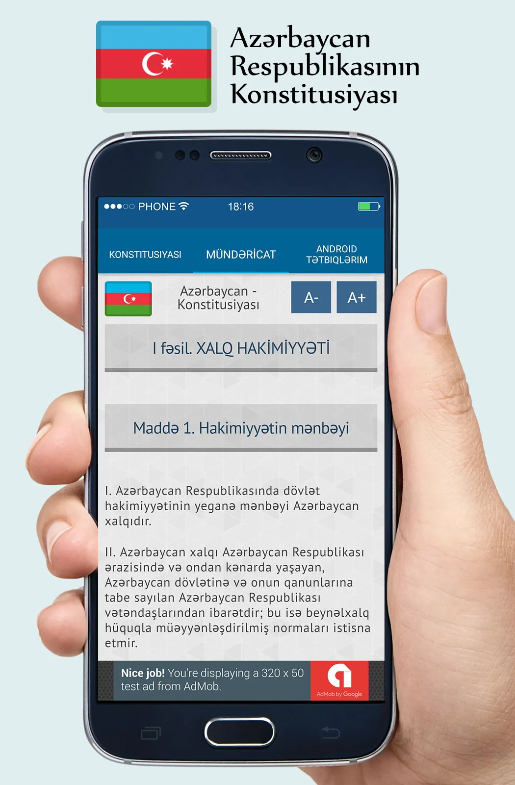 Azerbaijan Constitution | Indus Appstore | Screenshot