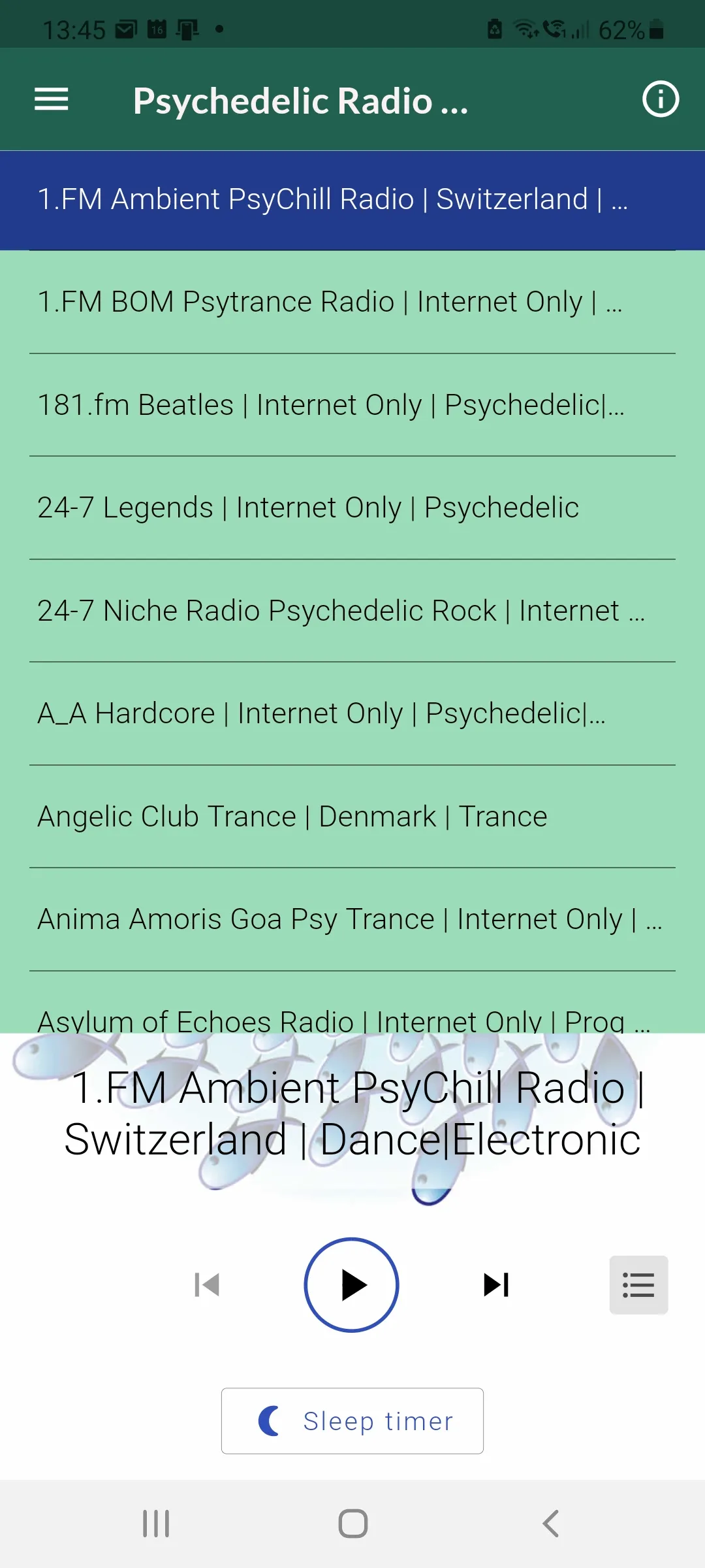 Psychedelic Radio Stations | Indus Appstore | Screenshot