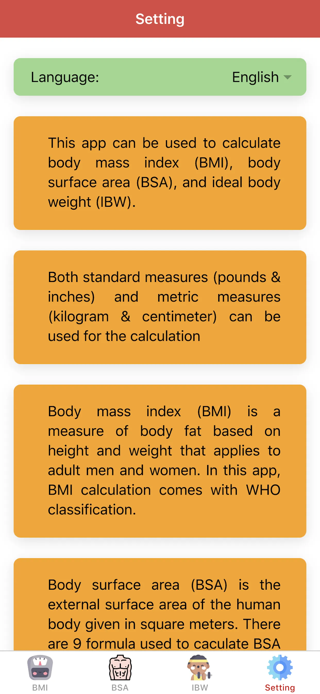 Body Calculator Pro | Indus Appstore | Screenshot