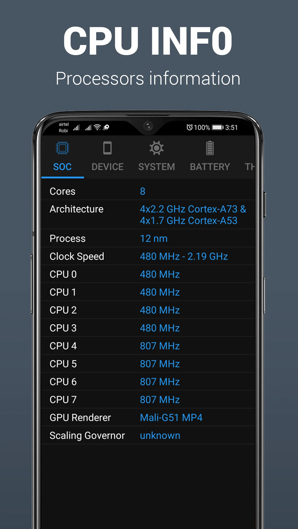 Device & System info - CPU-G | Indus Appstore | Screenshot