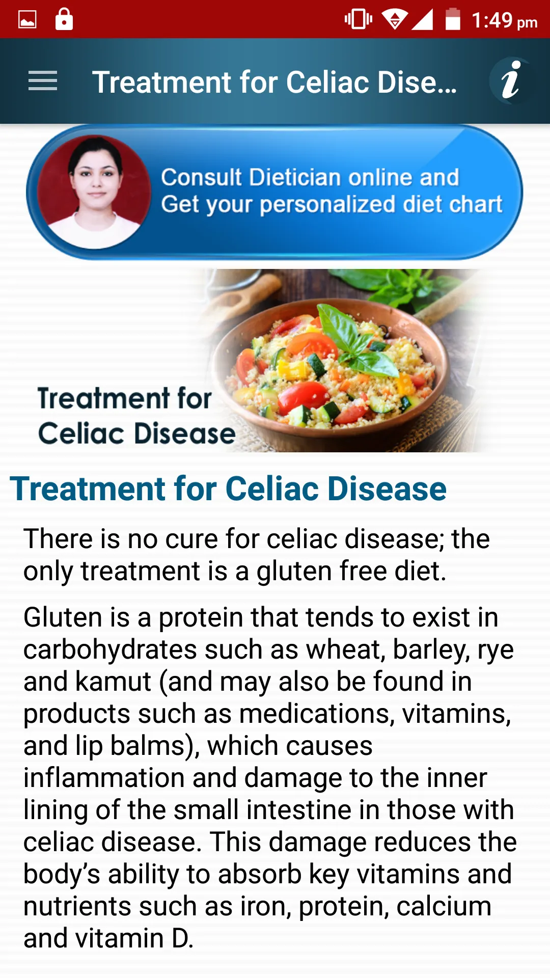 Celiac Disease Wheat & Gluten | Indus Appstore | Screenshot