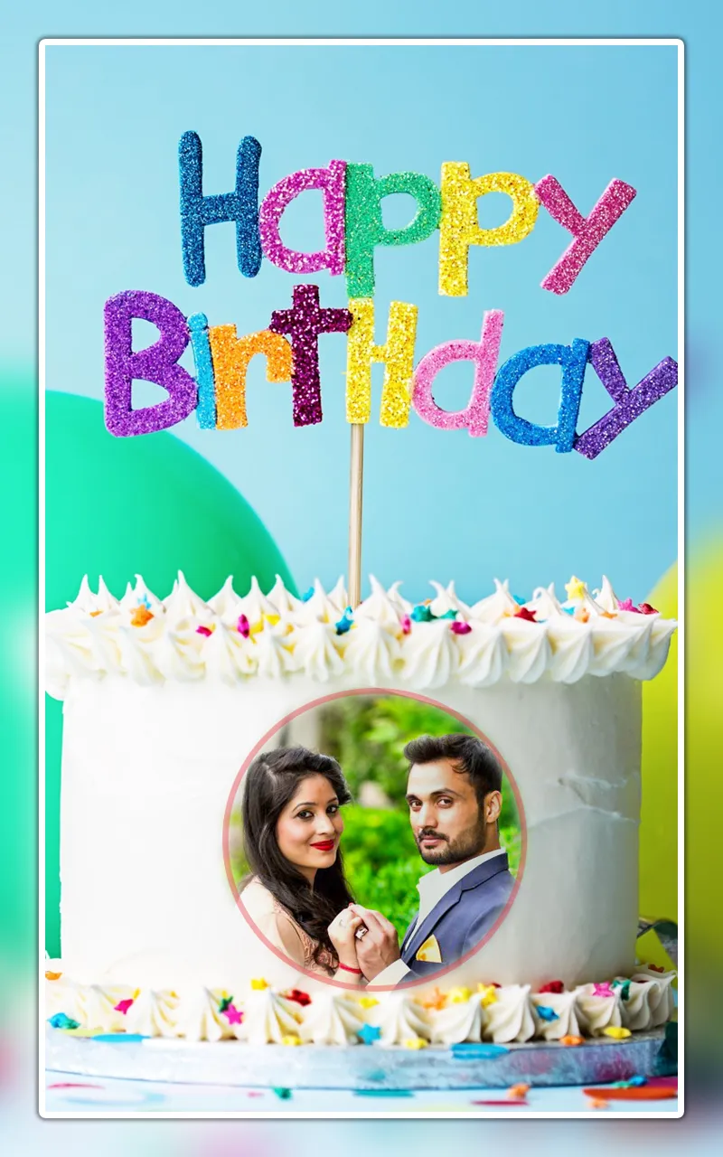 Name photo birthday cake frame | Indus Appstore | Screenshot