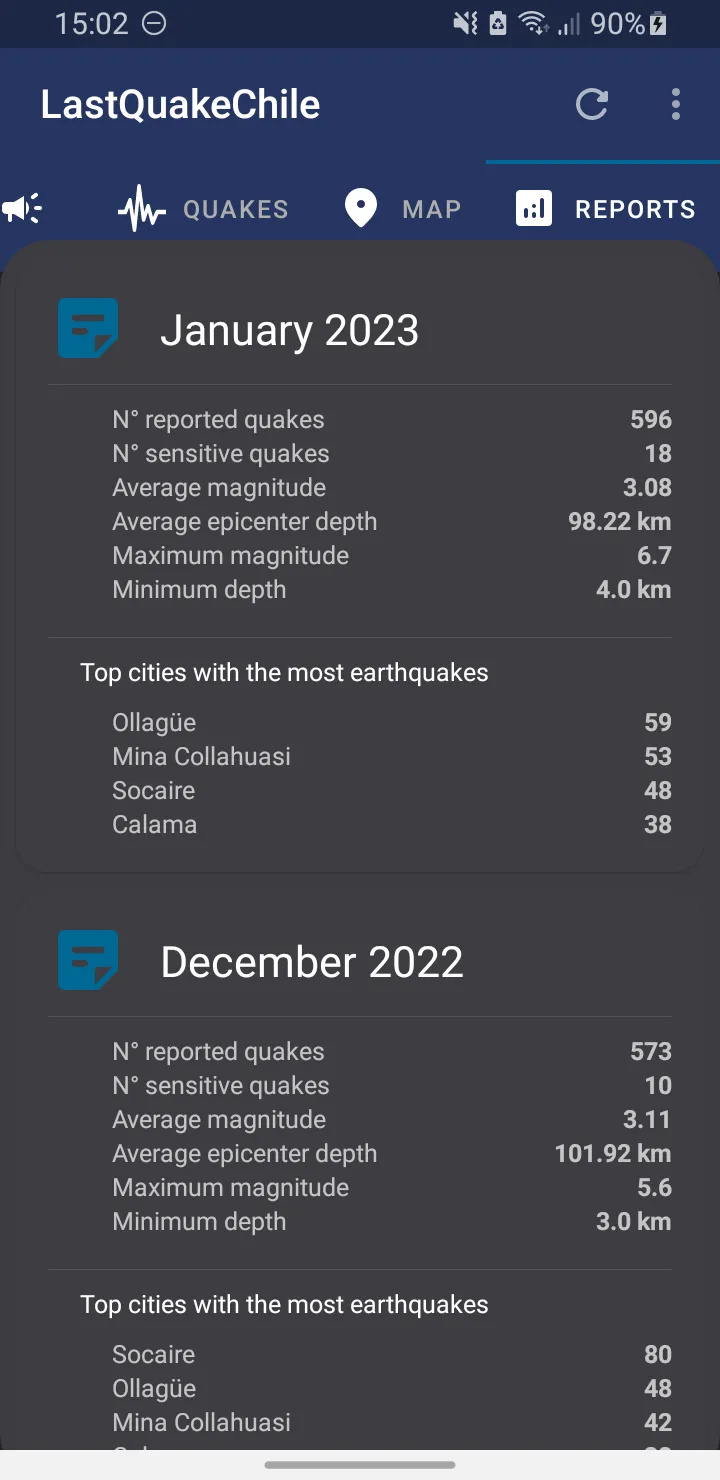 LastQuakeChile - Quakes Chile | Indus Appstore | Screenshot