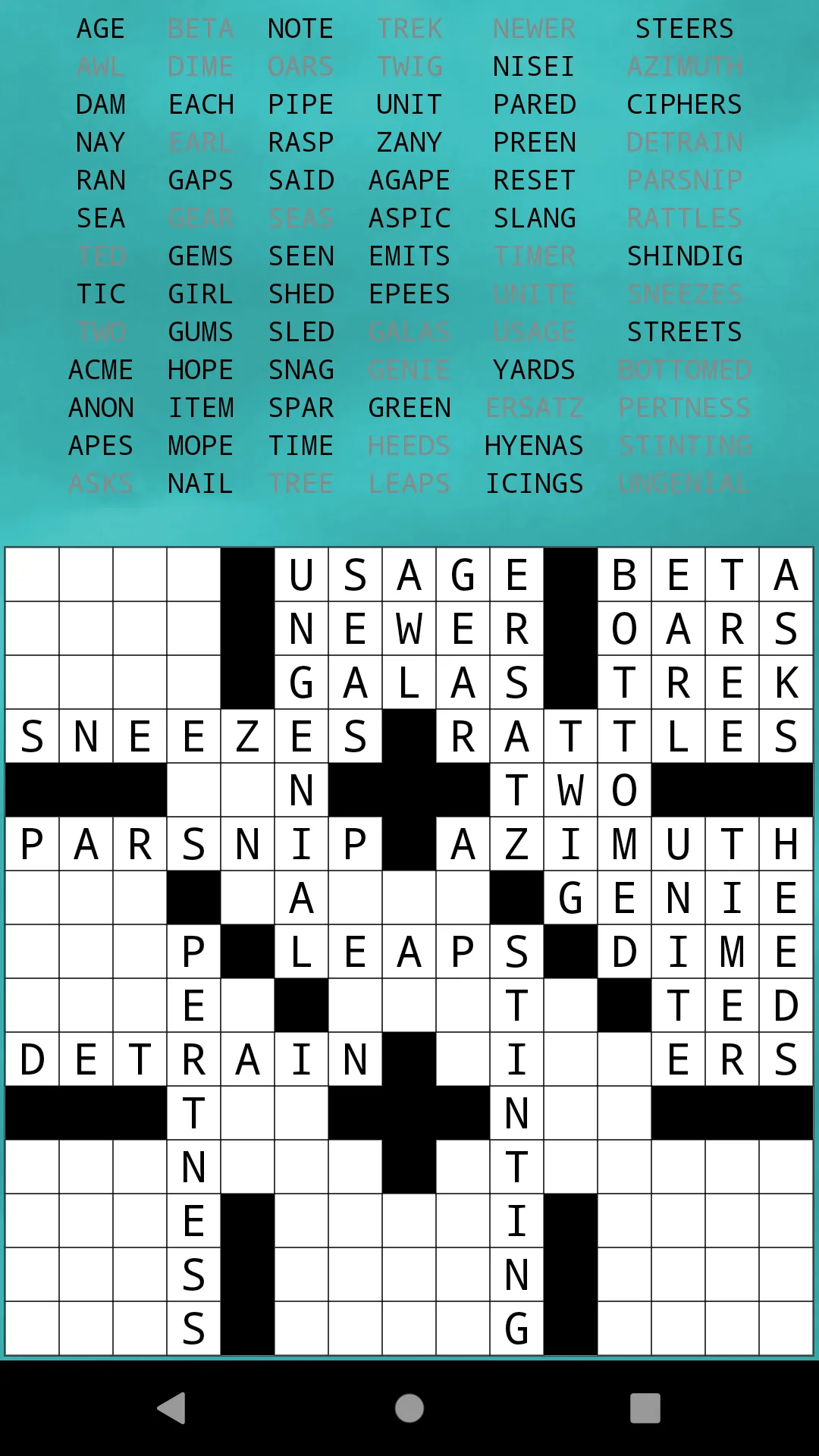 Drag-n-Drop Crossword Fill-Ins | Indus Appstore | Screenshot