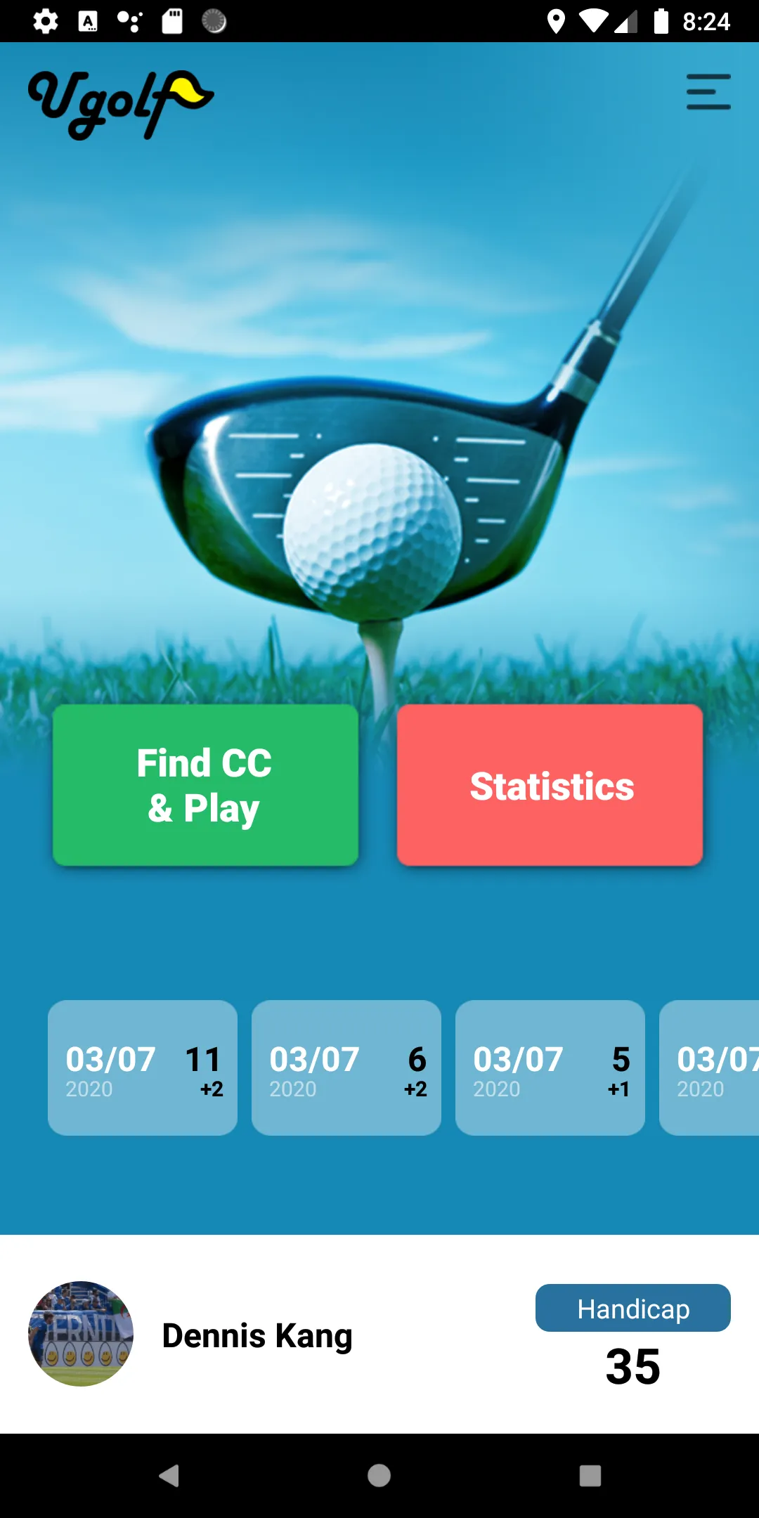 UGolf GPS Rangefinder& Score | Indus Appstore | Screenshot