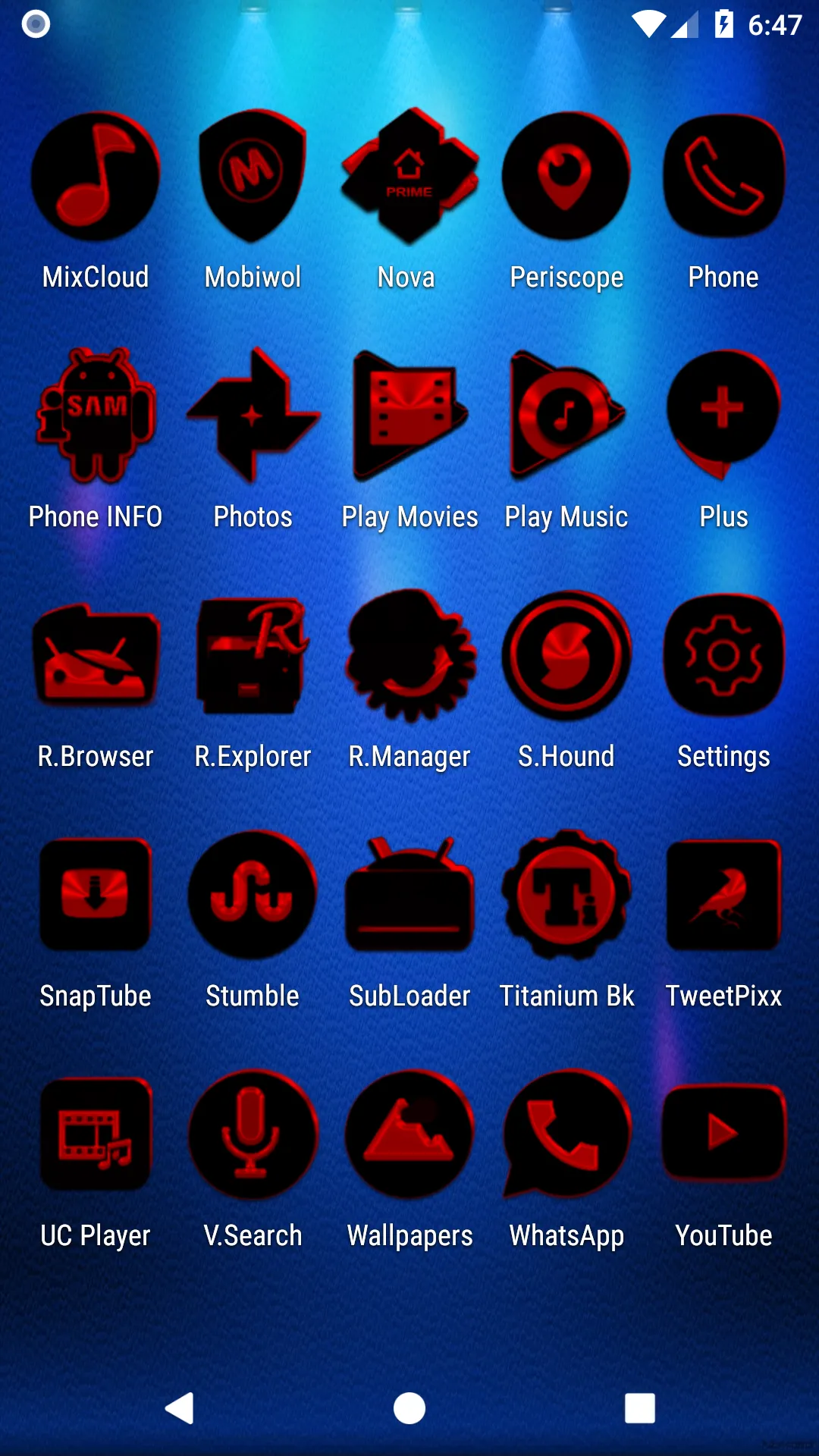 Black and Red Icon Pack | Indus Appstore | Screenshot