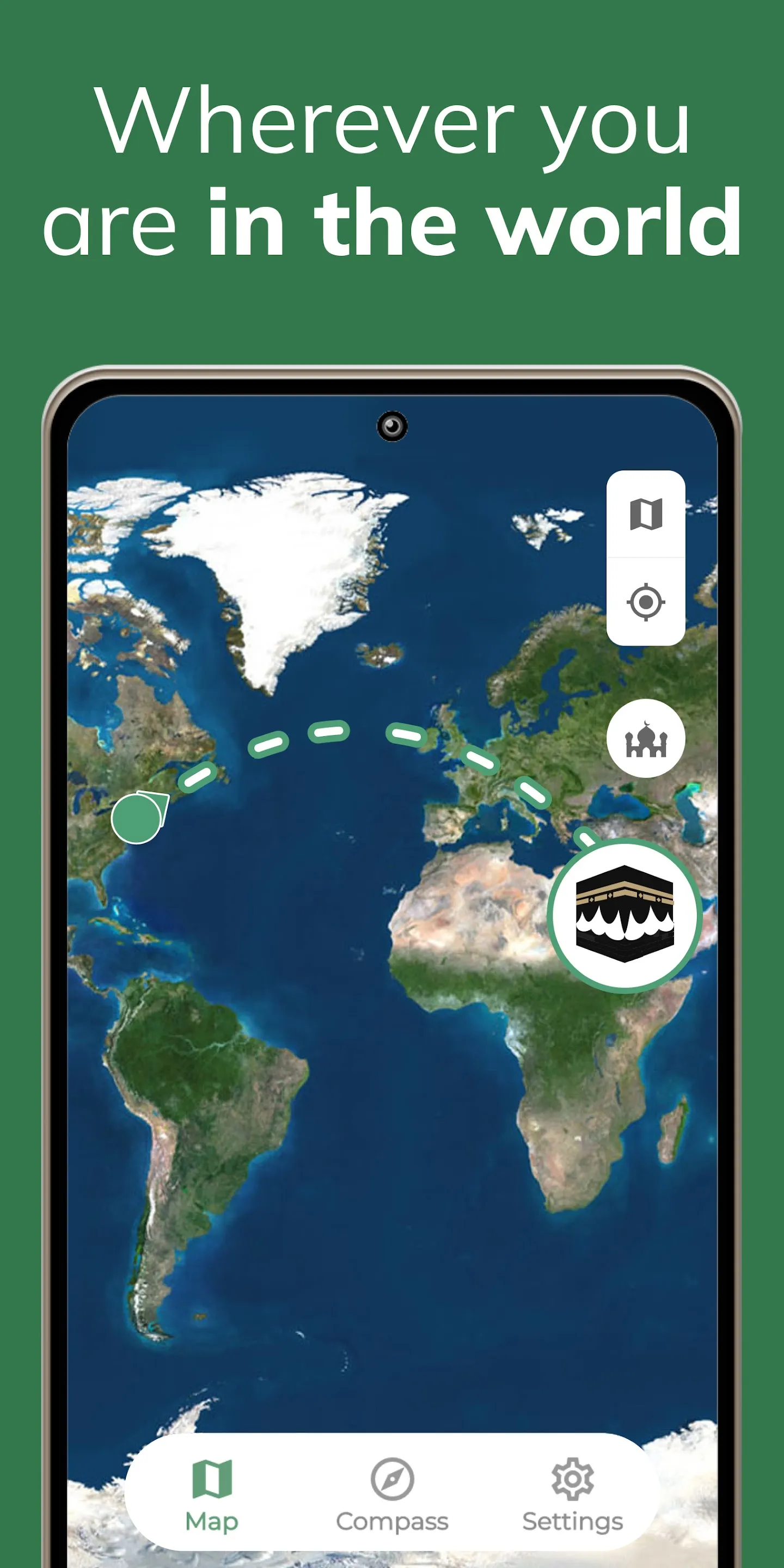 Qibla Finder Compass 100% | Indus Appstore | Screenshot