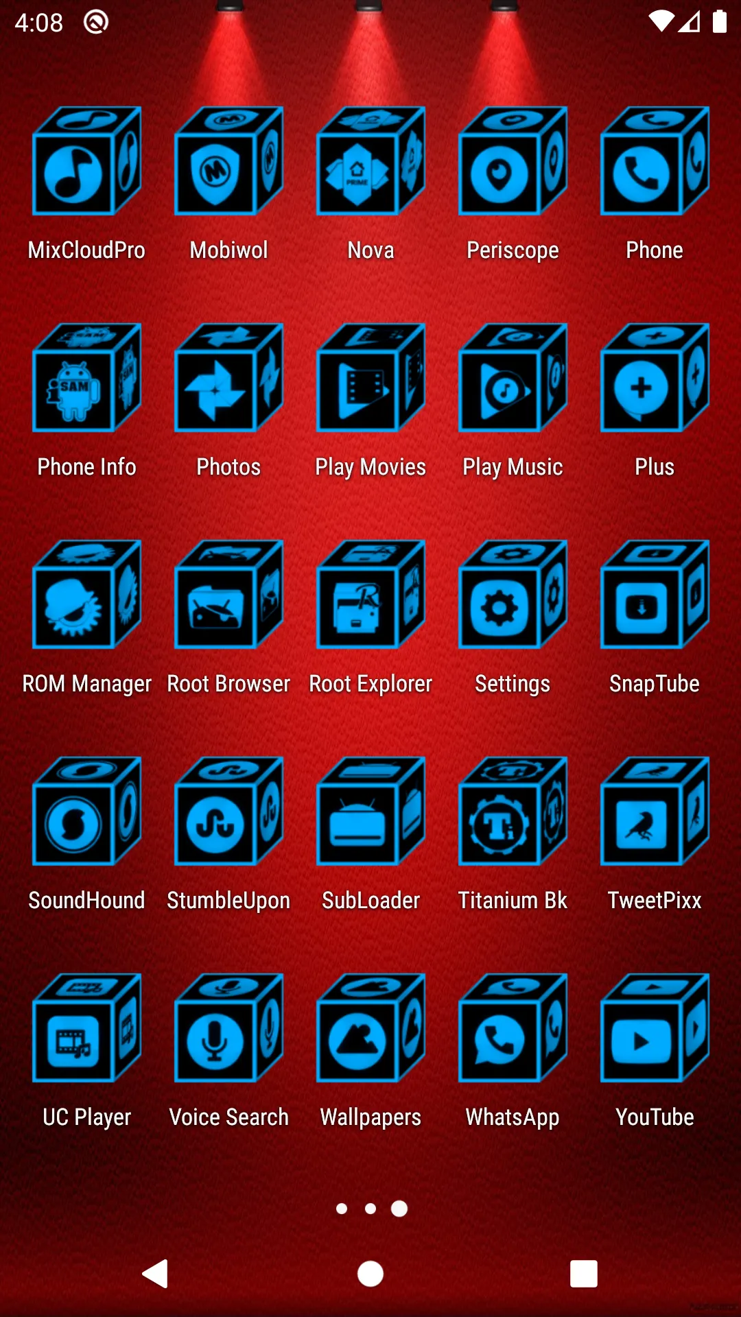 3D Flat Light Blue Icon Pack | Indus Appstore | Screenshot