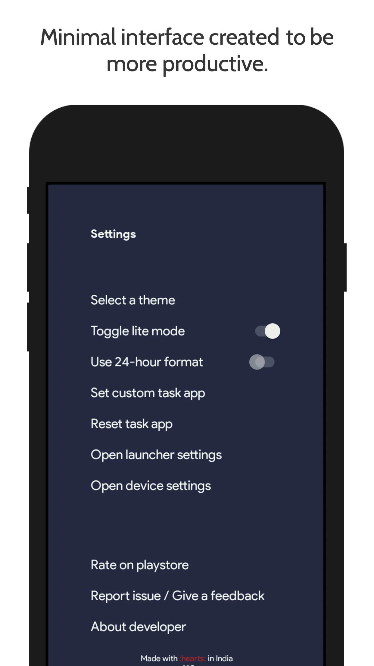 Litely - Light Phone Launcher | Indus Appstore | Screenshot