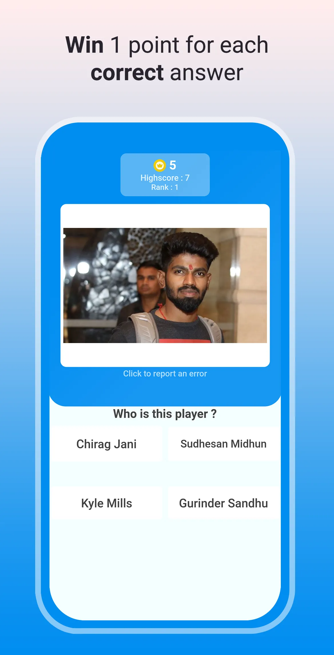 Cricket Quiz - cricketers | Indus Appstore | Screenshot