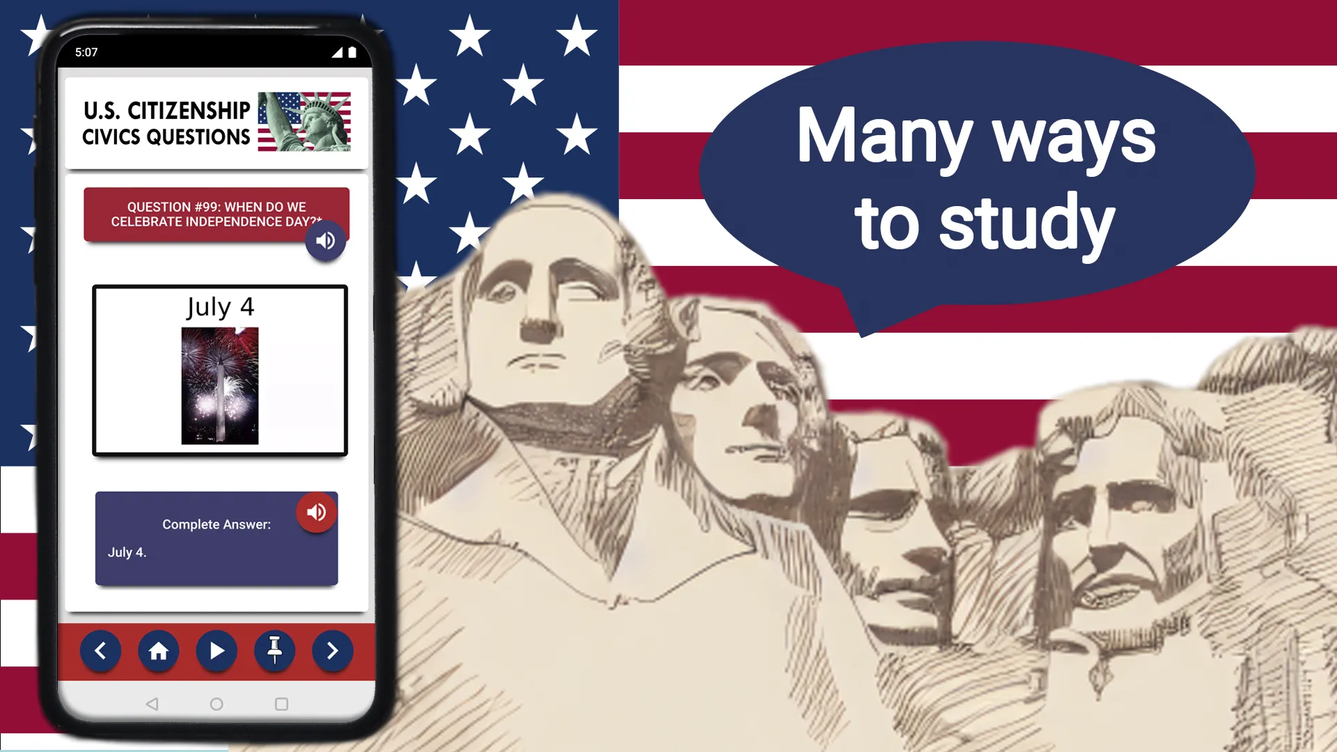 US Citizenship Test 2023 Audio | Indus Appstore | Screenshot