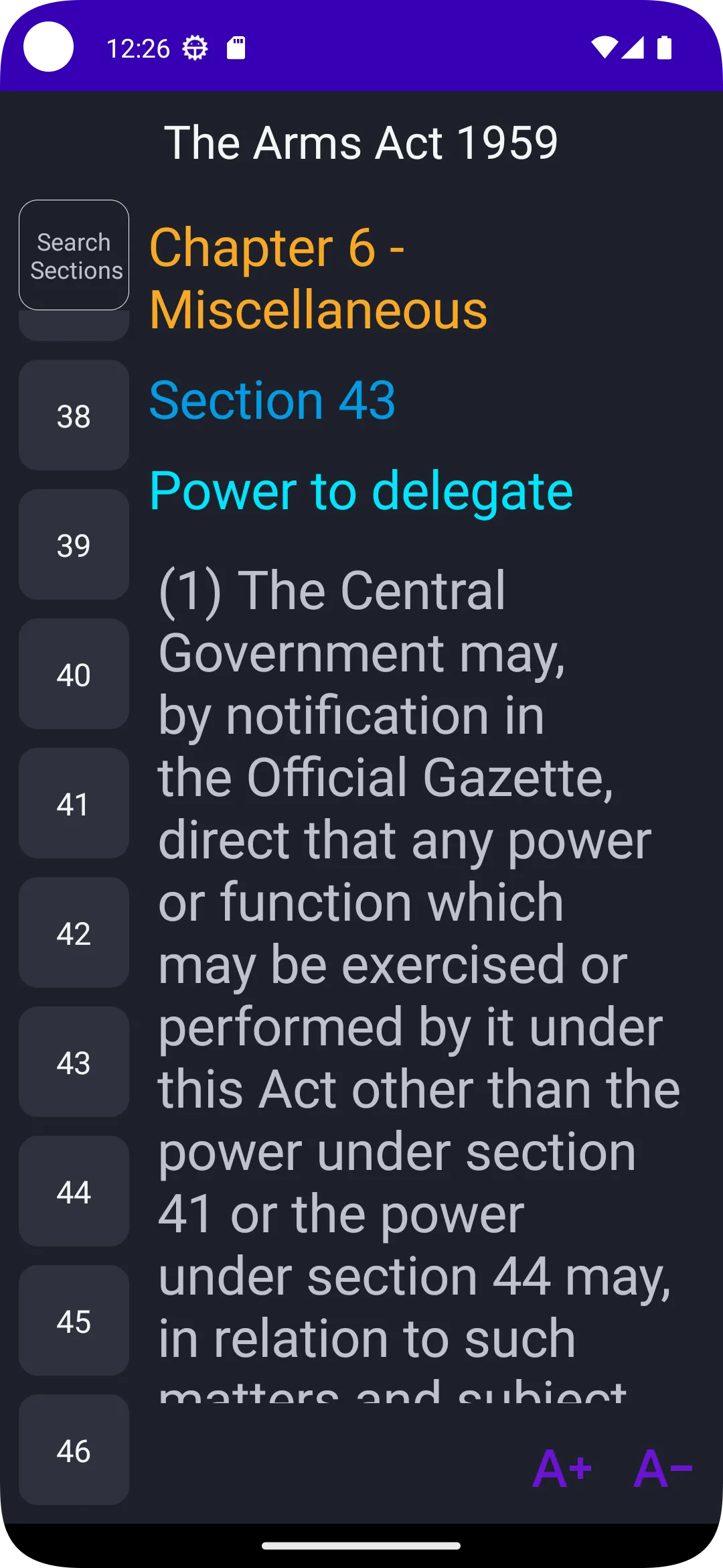 Indian Arms Act 1959 | Indus Appstore | Screenshot