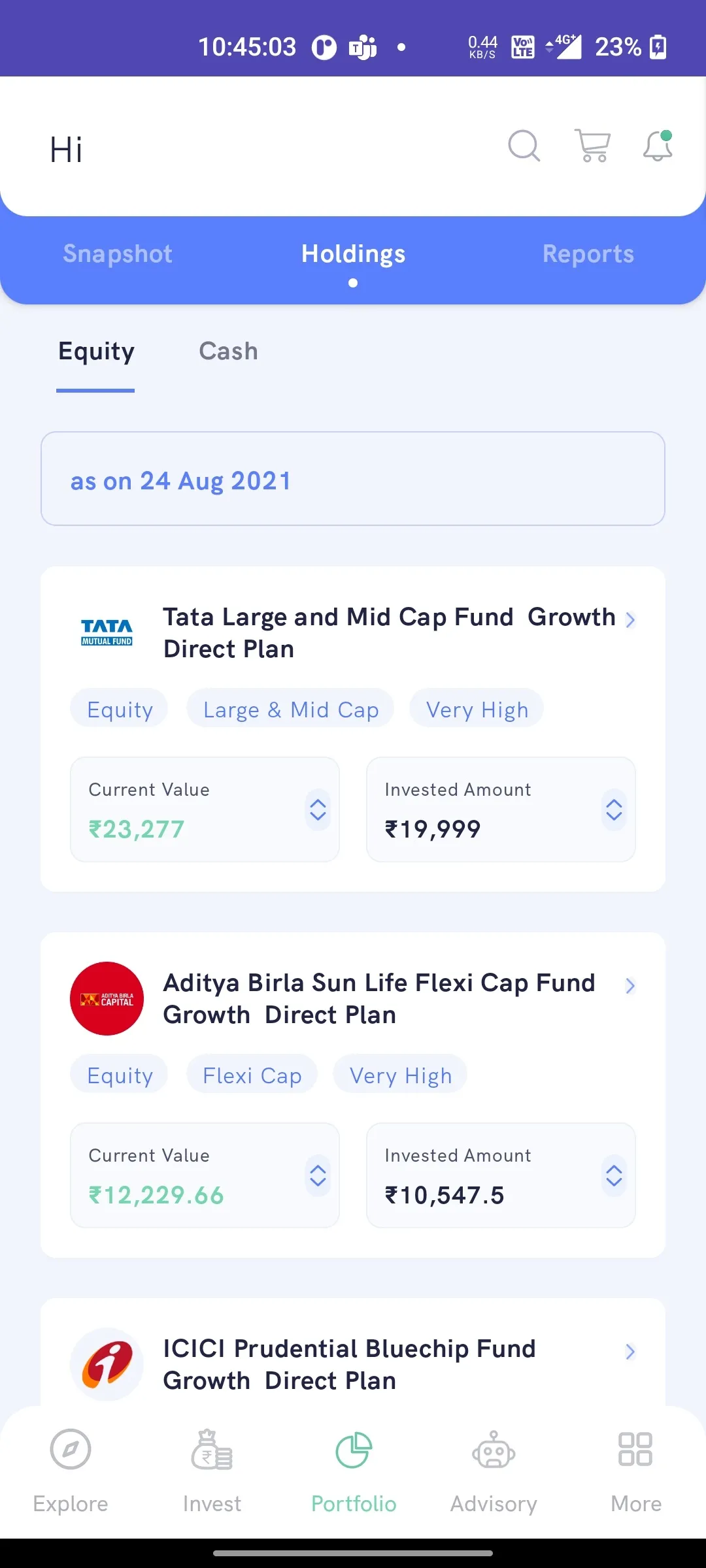 Moneyfront Direct Mutual Funds | Indus Appstore | Screenshot