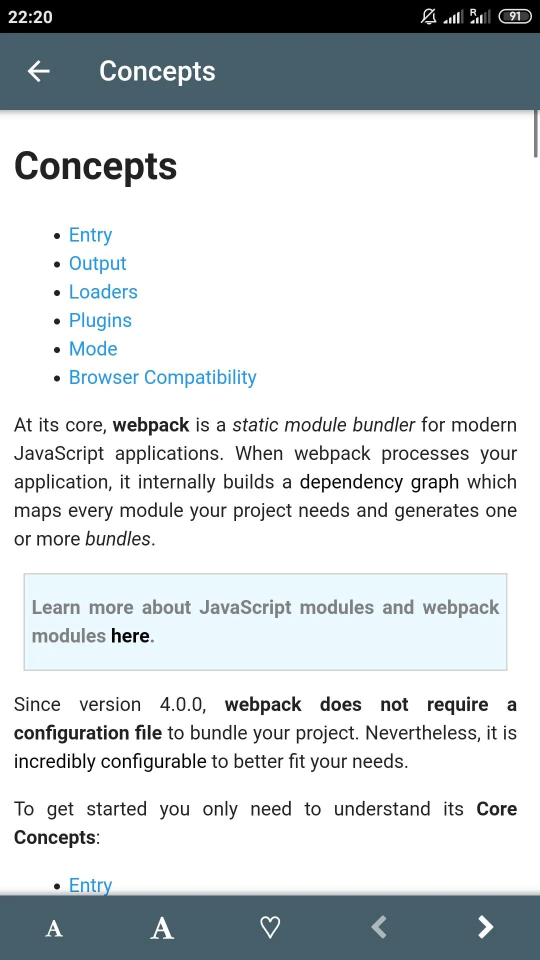 Webpack 4.43 Docs | Indus Appstore | Screenshot