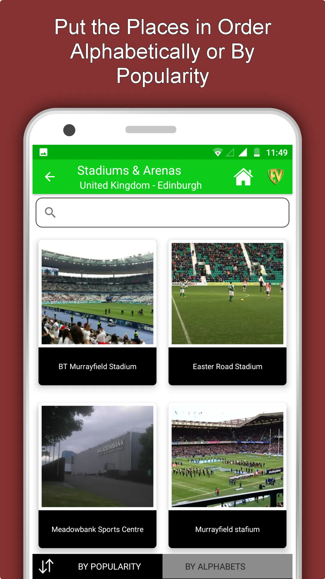 World Famous Stadiums Travel & | Indus Appstore | Screenshot