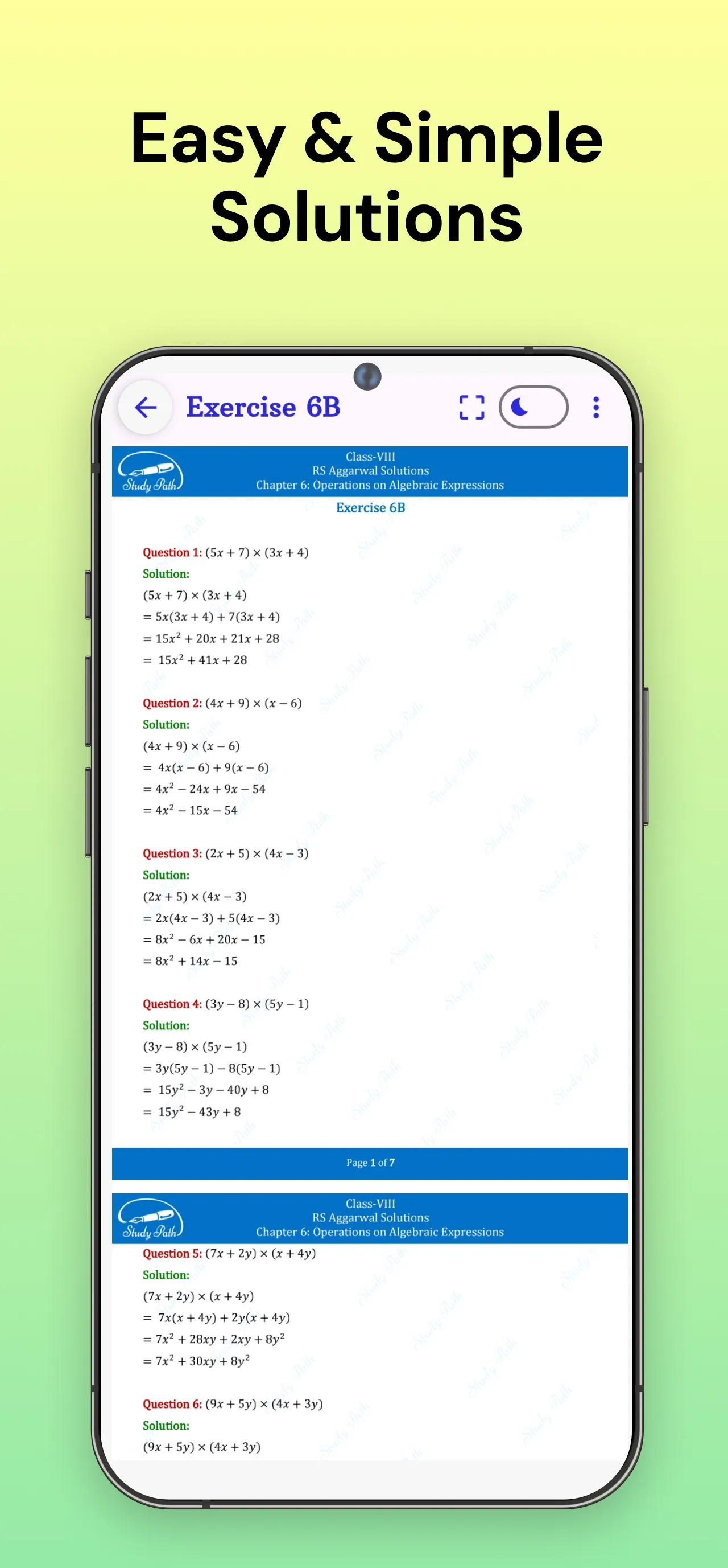 RS Aggarwal Class 8 Solution | Indus Appstore | Screenshot