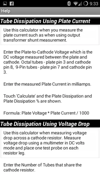 Tube Bias Calculator | Indus Appstore | Screenshot