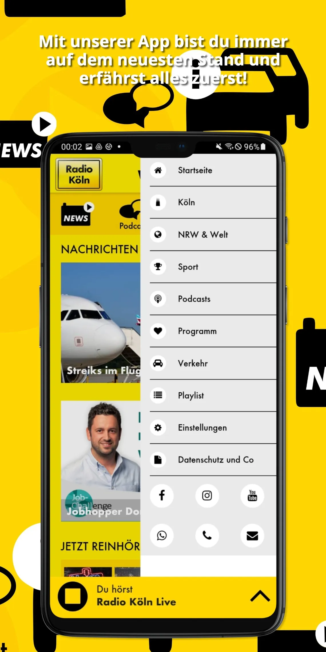 Radio Köln | Indus Appstore | Screenshot